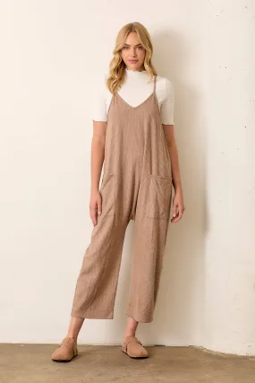 Textured Pocket Front Overall