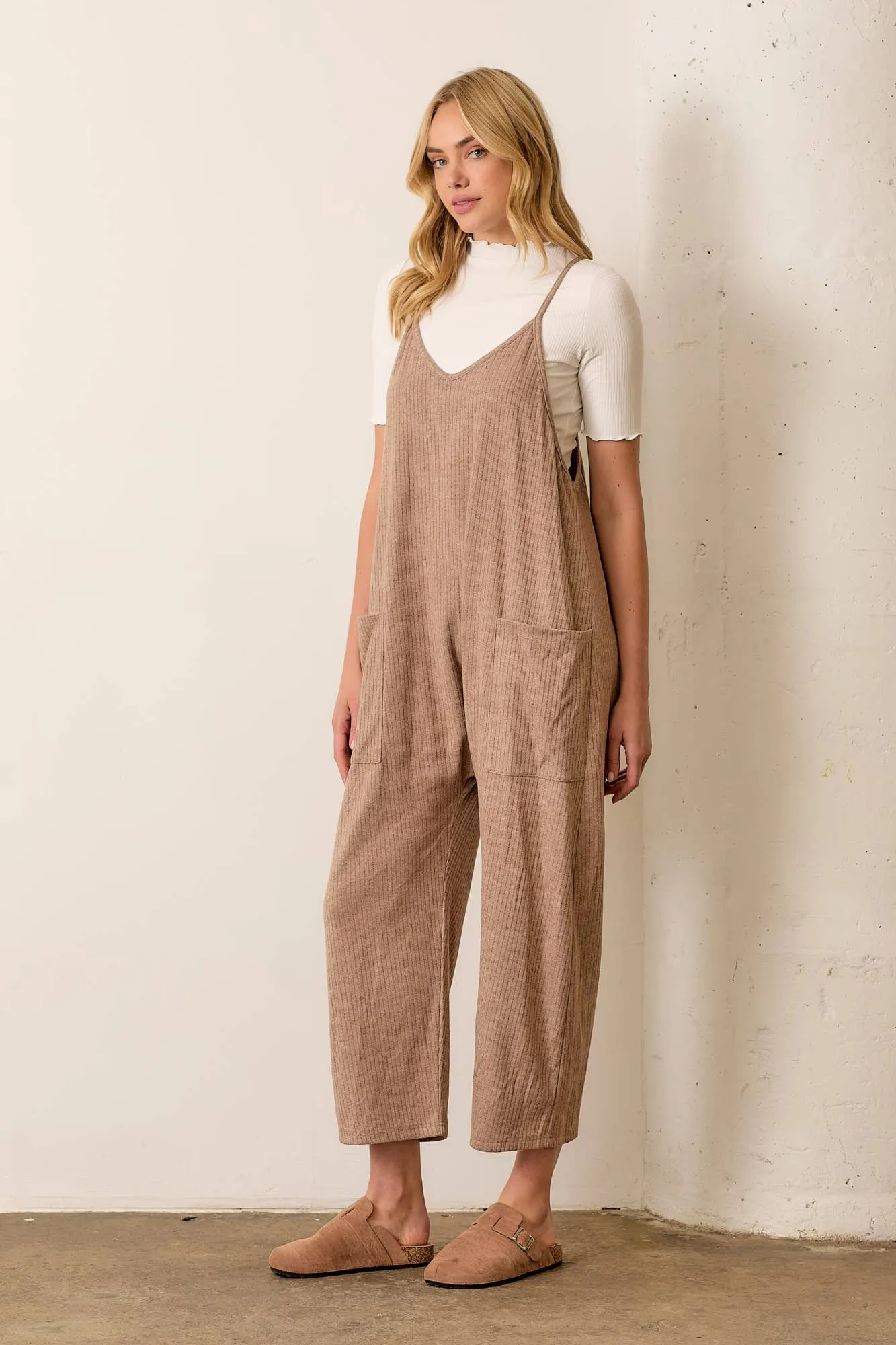 Textured Pocket Front Overall