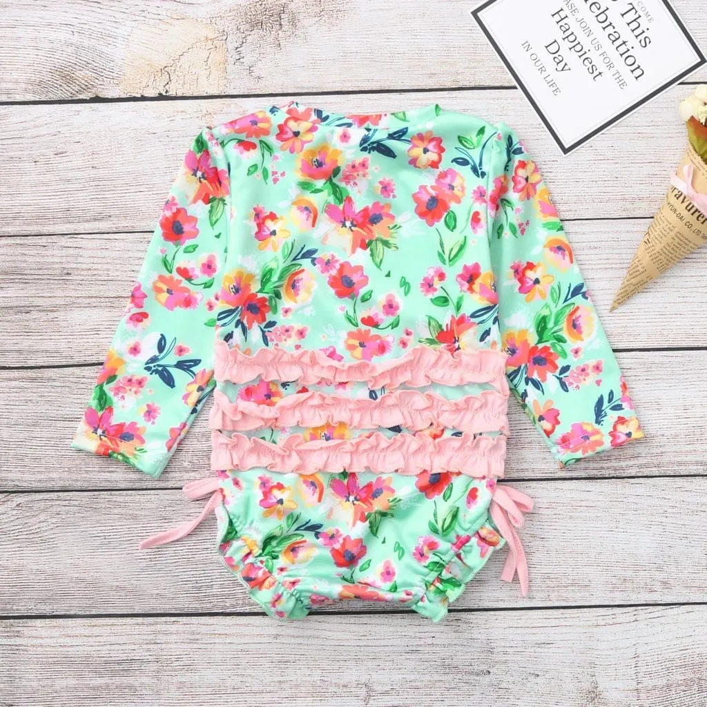 The "Layla" Floral Romper/Swimsuit