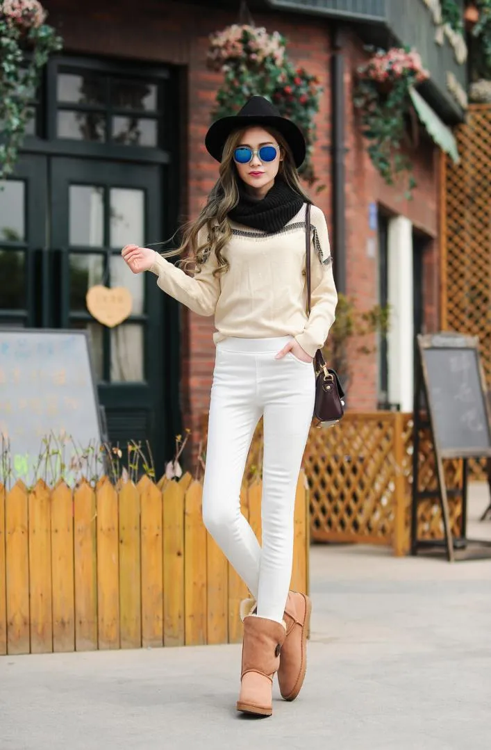Thick Warm High Waist Streetwear Skinny Pencil Pants