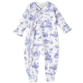 Toile de Jouy Bamboo Zipper Romper