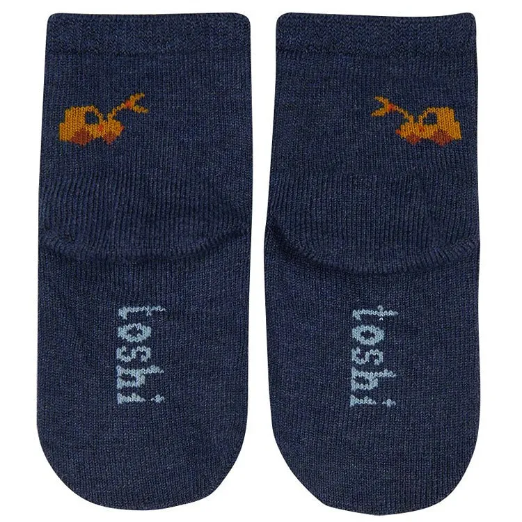 Toshi Organic Baby Socks Jacquard / Earthmover