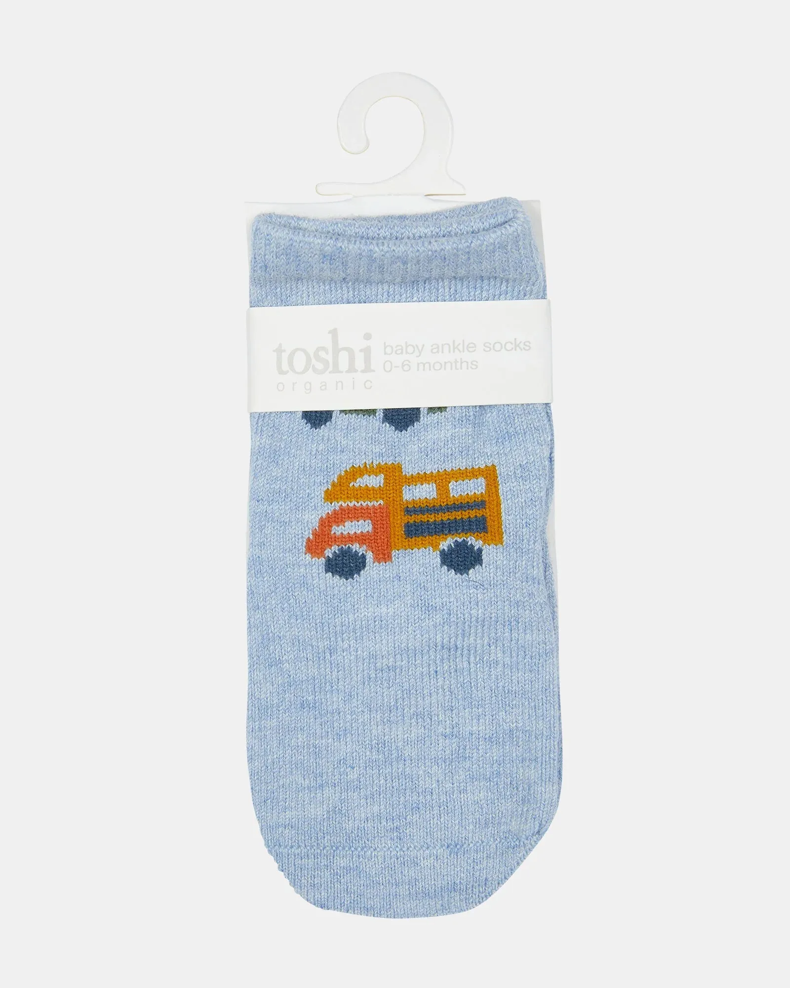Toshi - Organic Socks Ankle Jacquard - Road Trip - Current
