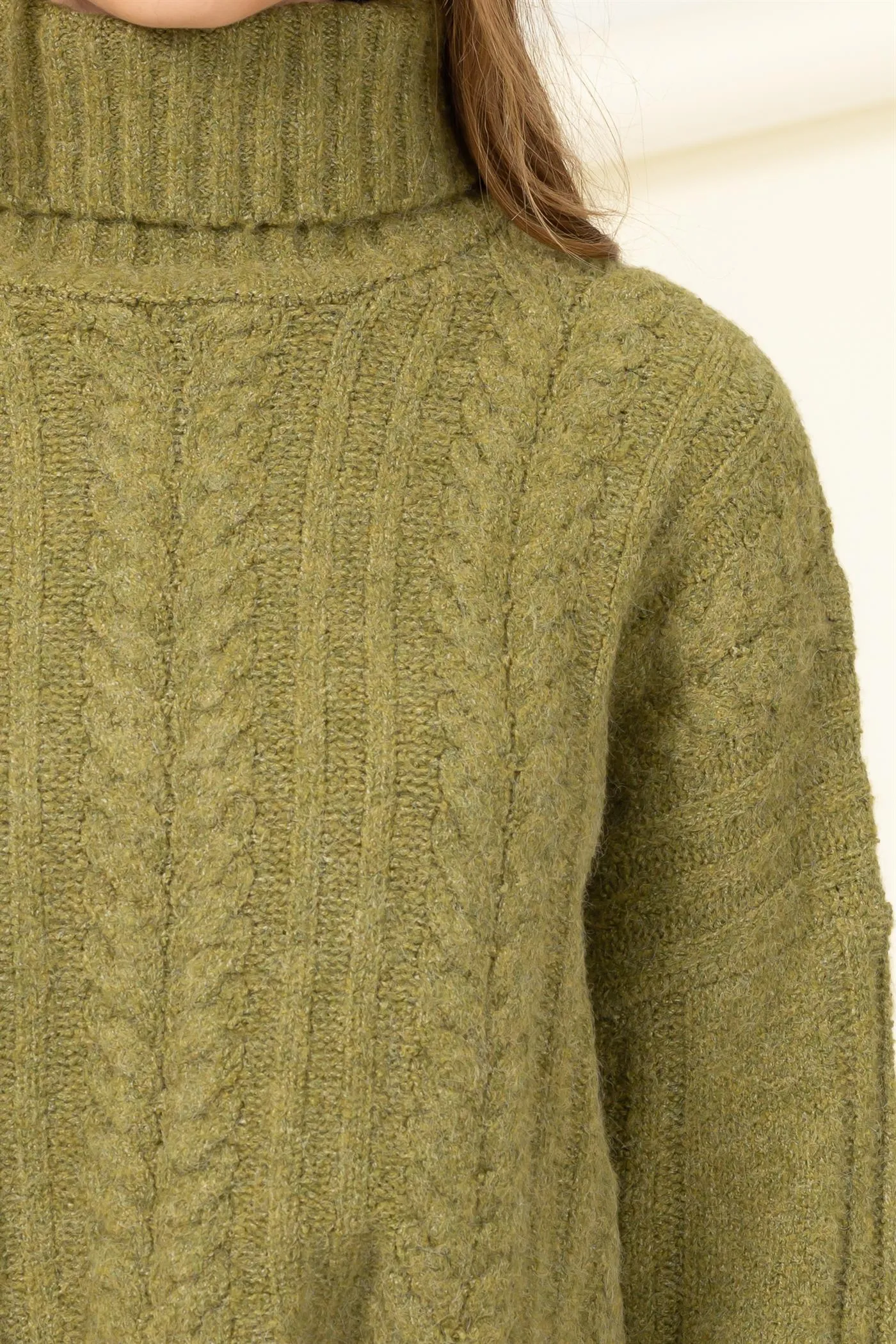 turtleneck box crop sweater