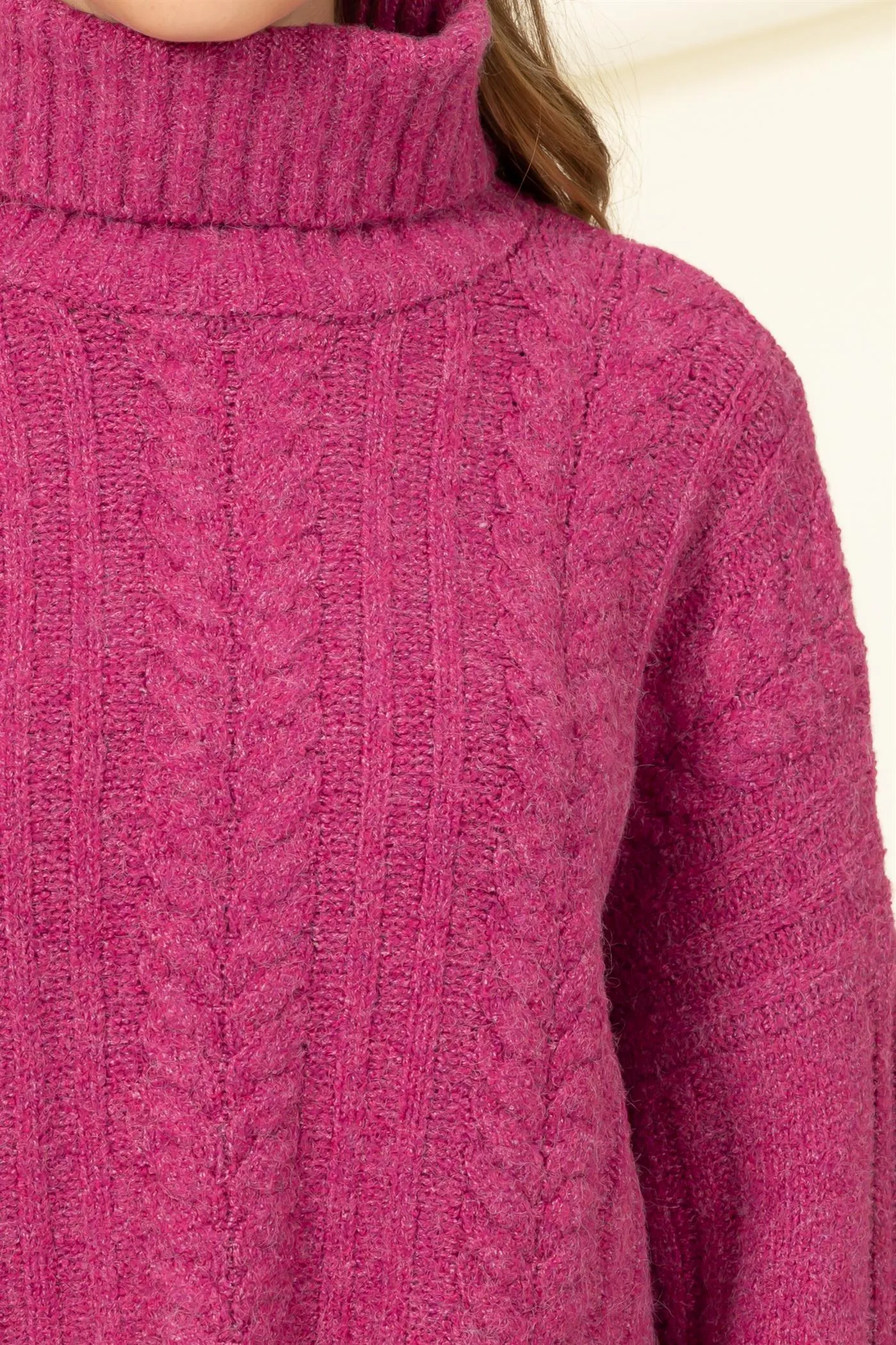 turtleneck box crop sweater