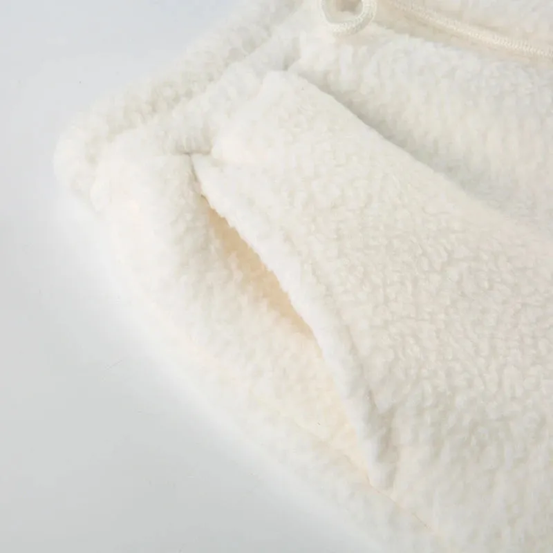 White Fleece Sweatpants