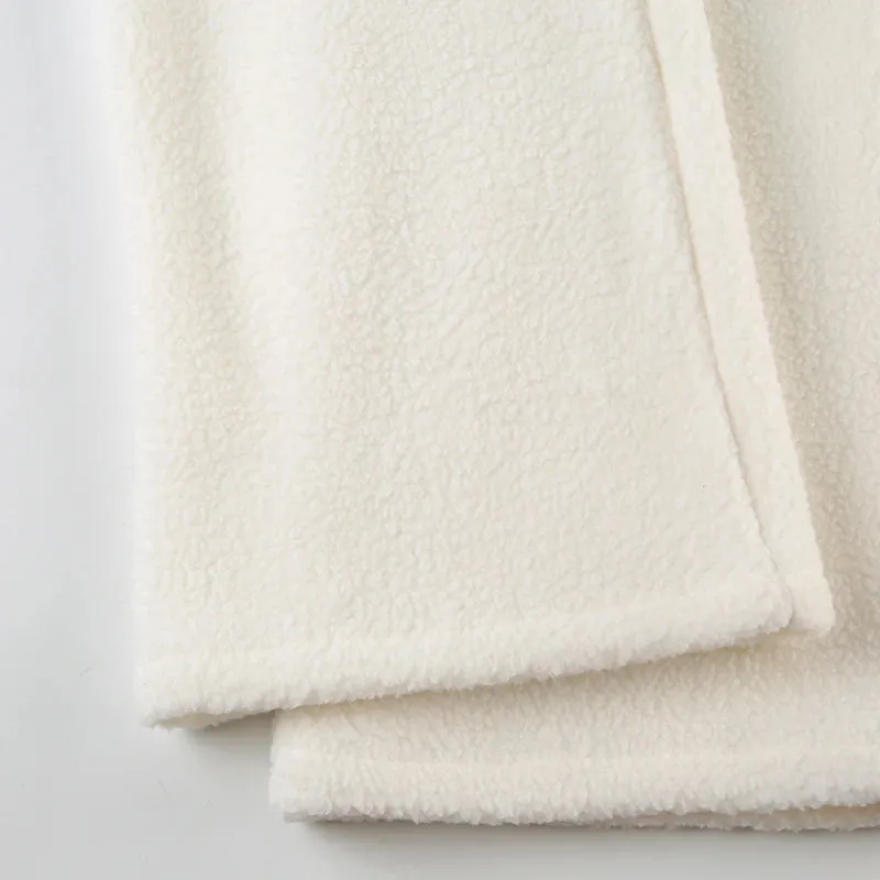 White Fleece Sweatpants