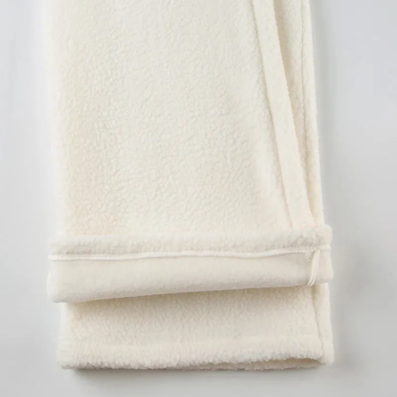White Fleece Sweatpants