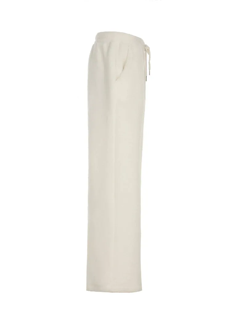 White Fleece Sweatpants