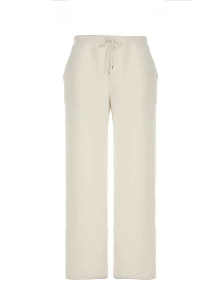 White Fleece Sweatpants
