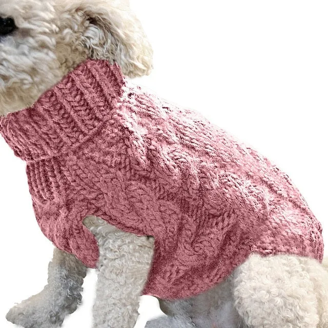 Winter Dog Clothes Puppy Knitting Warm Wool Outfit Pet Clothing for Small Medium Chihuahua Dogs Teddy French Bulldog Clothes
