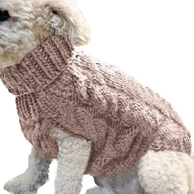 Winter Dog Clothes Puppy Knitting Warm Wool Outfit Pet Clothing for Small Medium Chihuahua Dogs Teddy French Bulldog Clothes