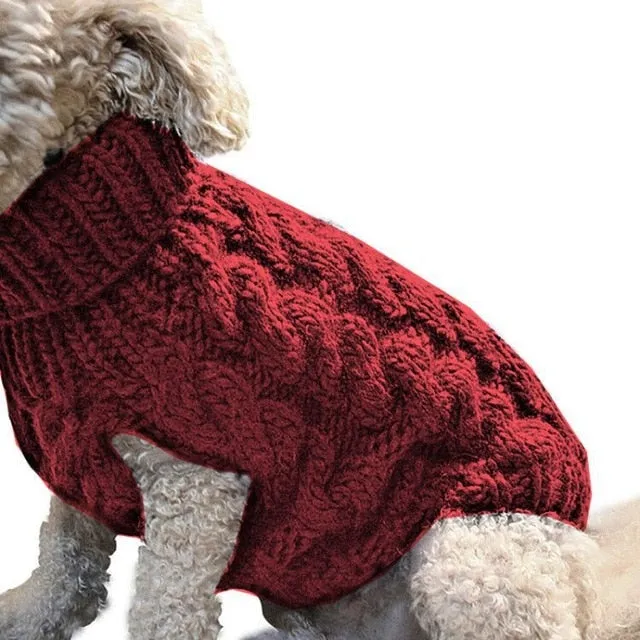 Winter Dog Clothes Puppy Knitting Warm Wool Outfit Pet Clothing for Small Medium Chihuahua Dogs Teddy French Bulldog Clothes