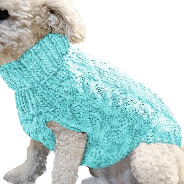 Winter Dog Clothes Puppy Knitting Warm Wool Outfit Pet Clothing for Small Medium Chihuahua Dogs Teddy French Bulldog Clothes