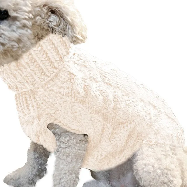 Winter Dog Clothes Puppy Knitting Warm Wool Outfit Pet Clothing for Small Medium Chihuahua Dogs Teddy French Bulldog Clothes