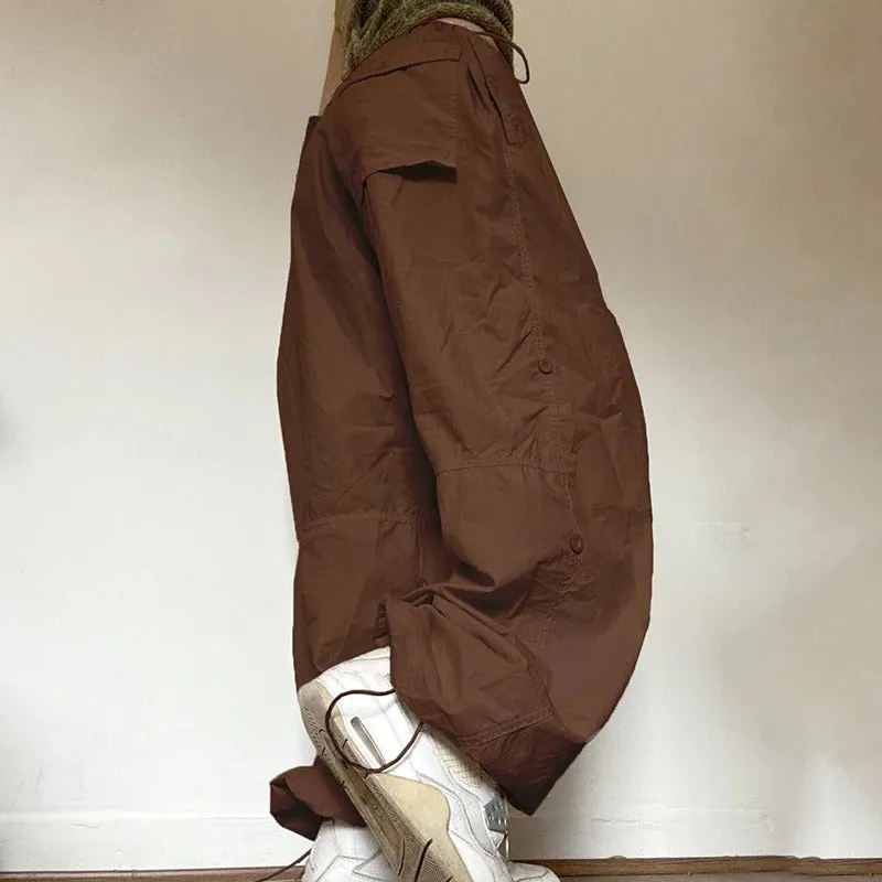 Women Solid Joggers Baggy Trouser Pants