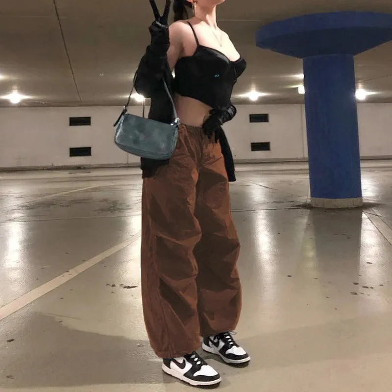 Women Solid Joggers Baggy Trouser Pants