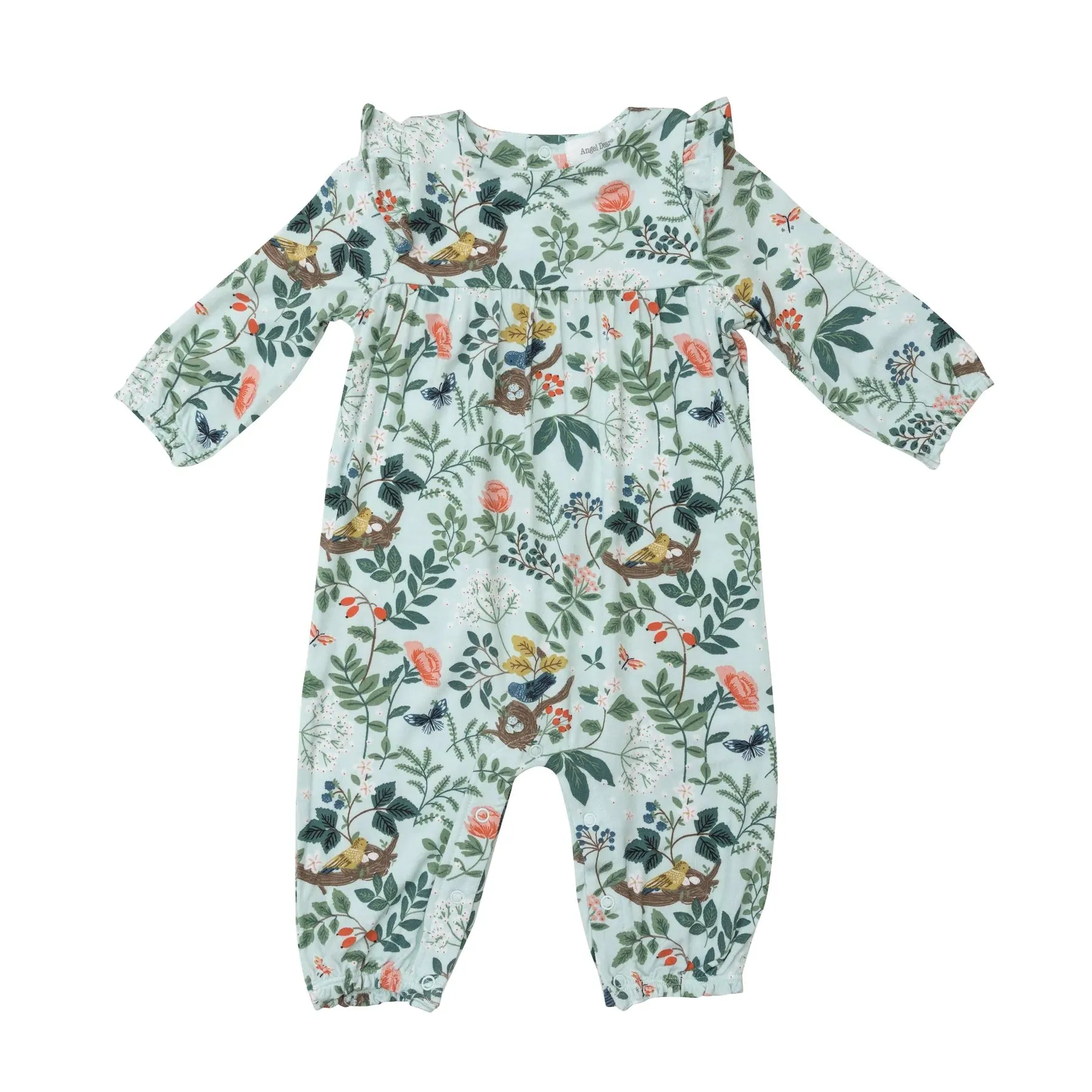 Woodland Bird and Nest Ruffle Sleeve Romper