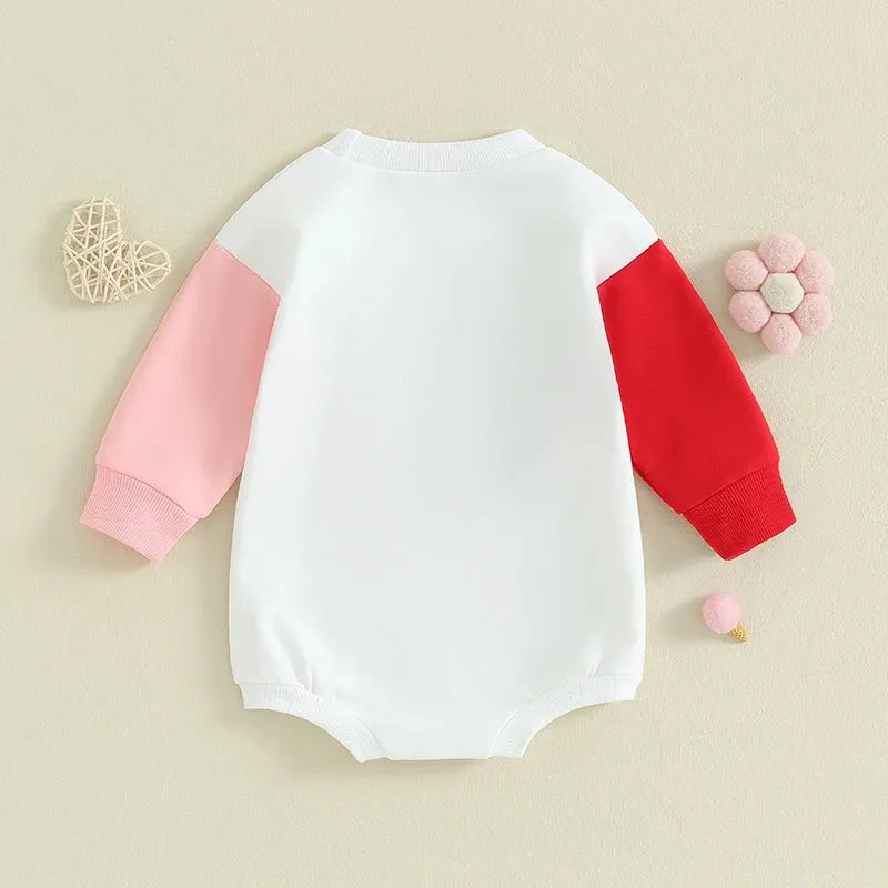 XoXo Season - Cute Infant Baby Girl Valentine Day Romper Long Sleeve Sweatshirt