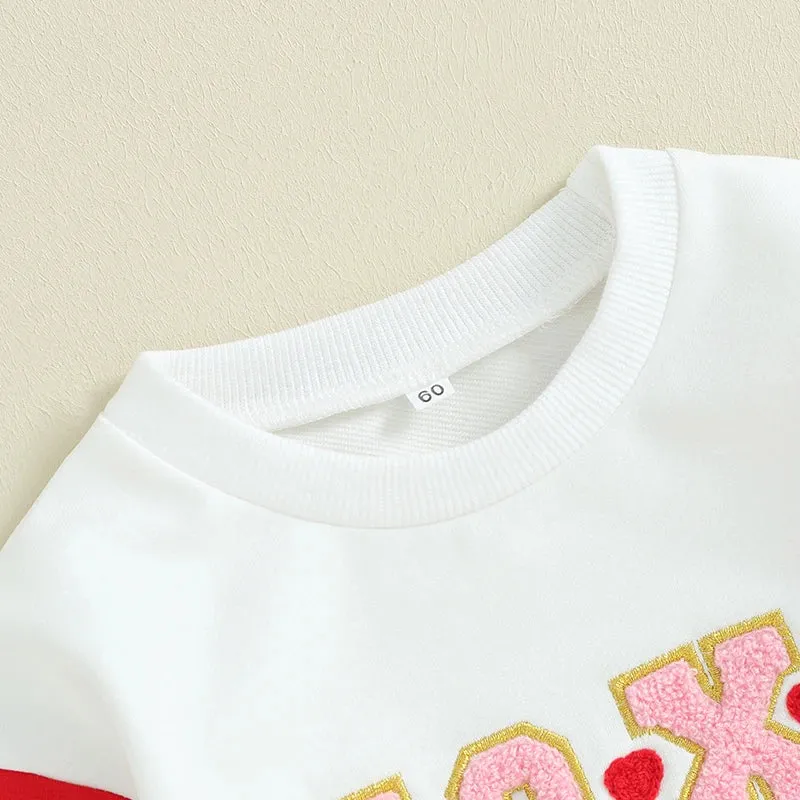 XoXo Season - Cute Infant Baby Girl Valentine Day Romper Long Sleeve Sweatshirt